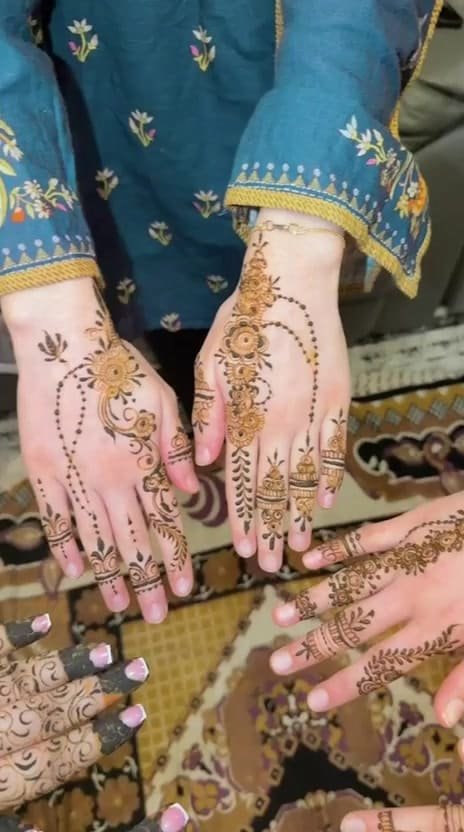 Guest hands, drawn in turn